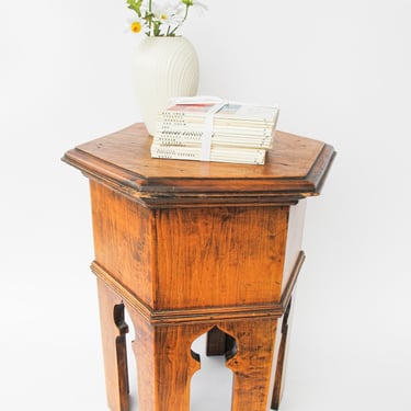 Wood Hexagon Table 