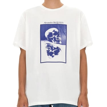 Alexander Mcqueen Men Logo Print T-Shirt