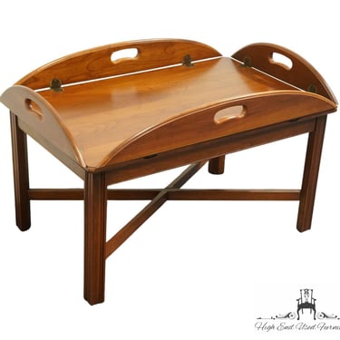 ETHAN ALLEN Georgian Court Solid Cherry Traditional Style Accent Butler's Coffee Table 11-8009 - Sheffield Finish 