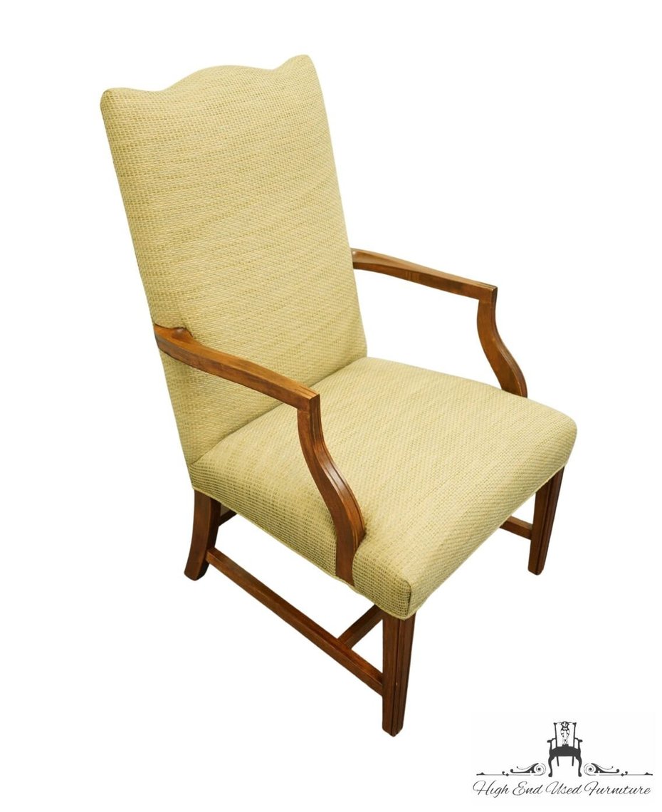 ETHAN ALLEN Traditional Style Cream Upholstered Accent Arm Chair High