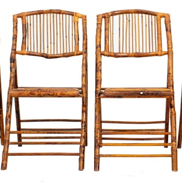 Aesthetic Style Bamboo Folding Chairs, 4