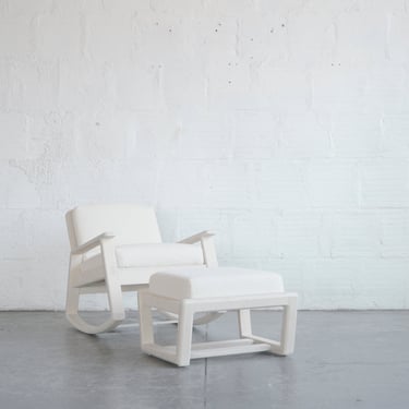 Plywood Rocking Chair and Ottoman
