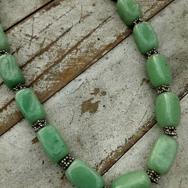 Vintage Polished Jade Necklace