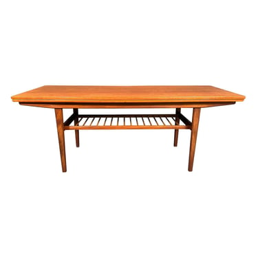 Vintage Danish Mid Century Modern Teak Elevator Coffee-Dining Table 