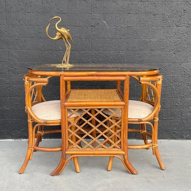 Natural Rattan Bistro Set