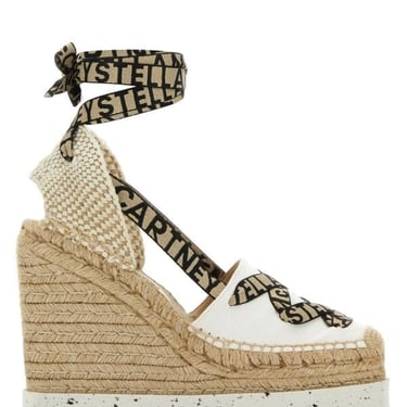 Stella Mccartney Women Ivory Cotton Gaia Wedges