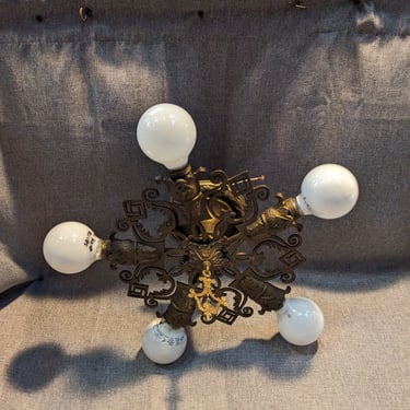 Semi Flush 1920s Chandelier 12 x 10