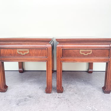 Pair of Handsome Thomasville Ming Side Tables