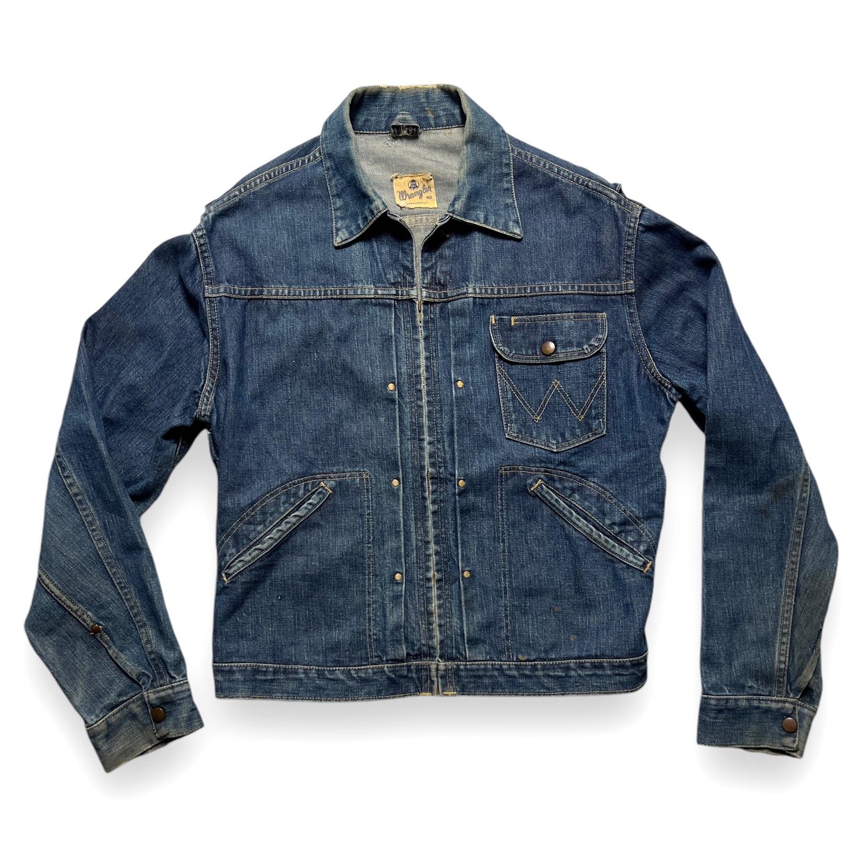 kuni】50's wrangler 11mjz Vintage 1950s Wrangler 11MJZ Size 14 Kids Denim Jacket Made