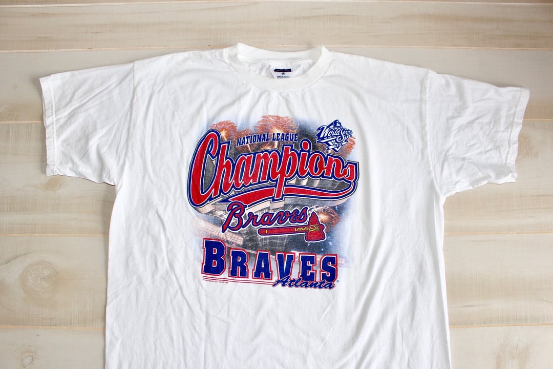 Vintage 1992 Atlanta Braves NL Champs / World Series T-Shirt Sz.L