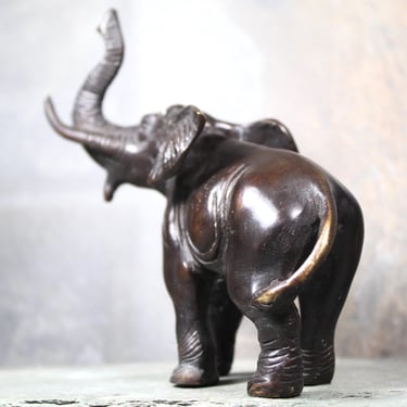 Antique Bronze Elephant Sculpture | Lucky Bronze Elephant | Trunk Up Elephant | Bixley Shop 