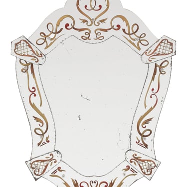 Antique Italian Hand Painted Mirror