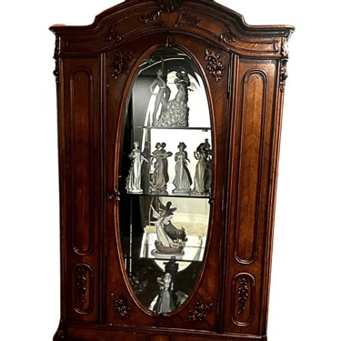 Display Cabinet, Armoire, Carved Wood, Mirror, Victorian / Antique, Early 1900s!
