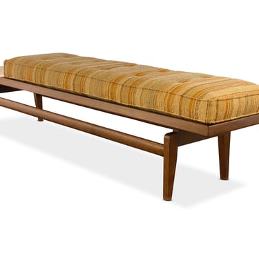 Mid Century Modern Walnut Custom 78" Long Bench, Circa 1960s - *Please ask for a shipping quote before you buy. 