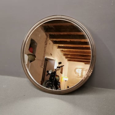 Space Age Plastic Brown Wall Mirror, Mid Century Wall Mirror, Made In Yugoslavia 70's, MCM Design, Vintage Mirror Wall Decor 