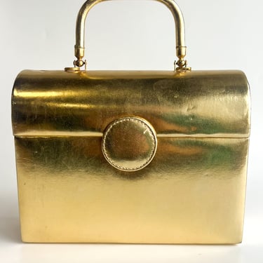 1980s Structured Gold Lamé Bag
