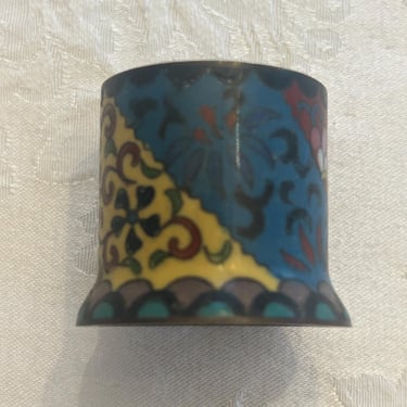 Multi colored antique cloisonné toothpick 