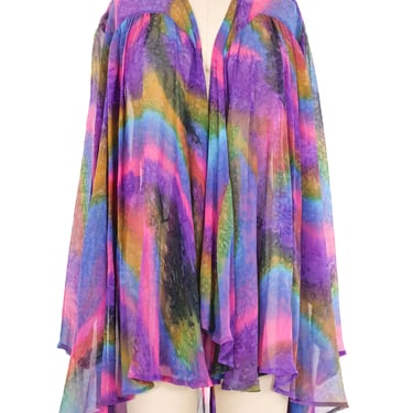 Rainbow Ombre Chiffon Jacket