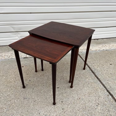 Vintage Danish Modern Rosewood Nesting Tables Accent Scandinavian Mid Century 