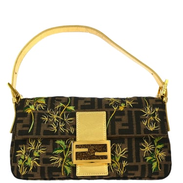 Fendi Brown Zucca Baguette Handbag