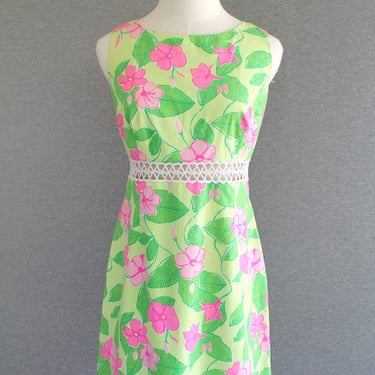 Lilly Pulitzer - Cotton Sundress - Party Dress - Beach - Peek-a-boo Waistline - Marked size 6 