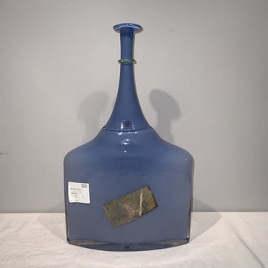 Kosta Boda Bertil Vallien Satellite Opaque Blue Large Bottle Vase 17