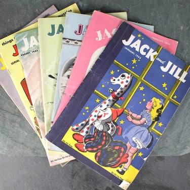 1953/54 Jack & Jill Magazines | Set of 7 | Vintage Jack and Jill Magazine - Vintage Children's Magazine | Bixley Shop 