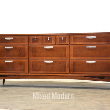 Refinished Walnut Dresser by Red Lion 