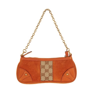Gucci Orange Suede Shoulder Bag