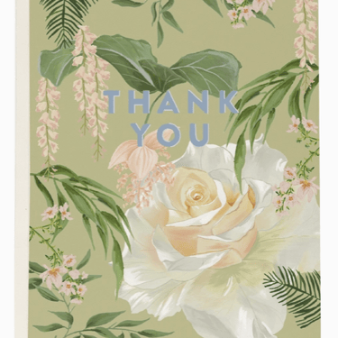 Garden Rose Thank You Greeting Card