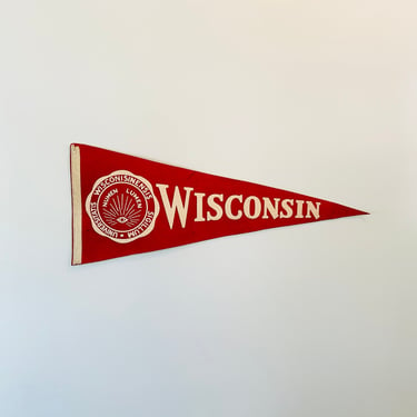 Vintage University of Wisconsin Pennant 