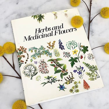Vintage Herbs and Medicinal Flowers Book Retro 1970s Bohemian + Healing and Health + Natural Remedies + Boho + Printed in West Germany 