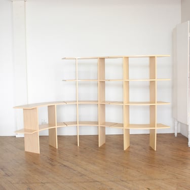 Undulating Etagere Modular Wavy Shelves Organic Modern Scandinavian Design 