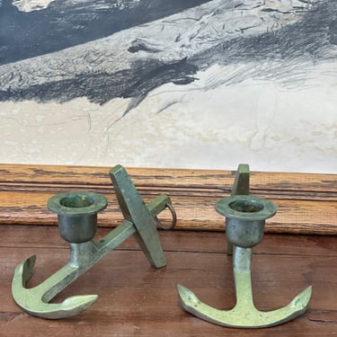 Free Shipping Within Continental US - Pair of Metal Anchor wall Candle Holder 