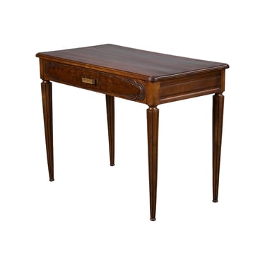 1930s French Art Deco Walnut Writing Desk Or Side Table 