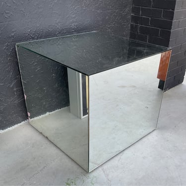 Postmod Mirrored Cube Table