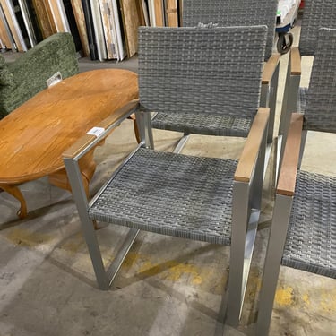 Lightweight Indoor/Outdoor Woven Arm Chairs (2 Available)