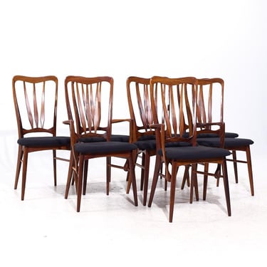 Niels Koefoed for Koefoeds Hornslet Ingrid Mid Century Danish Dining Chairs - Set of 8 - mcm 