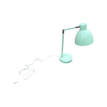 Touchbase Adjustable Desk Lamp in Mint Green and Chrome