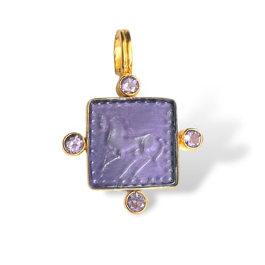 Amethyst Equestrian Intaglio Enhancer