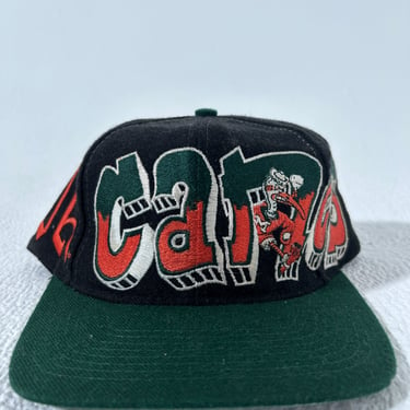 Vintage Graffiti Miami Hurricanes Snapback Hat