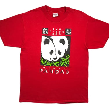 Vintage 90s San Diego Zoo Giant Pandas Exhibit Nature Style Graphic T-Shirt Size Large 