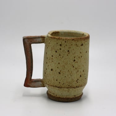 vintage art pottery speckled stoneware mug 