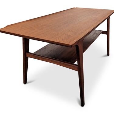 Teak Coffee Table with Drawer and Serving Tray 122337