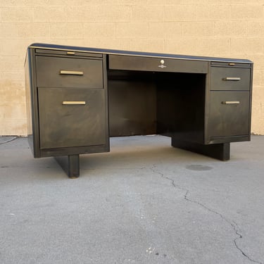 Globe Patina Double Pedestal Tanker Desk