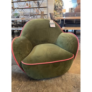 Final Sale-Green Velvet Swivel Chair