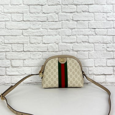 Gucci Ophidia Small Shoulder Bag, Beige
