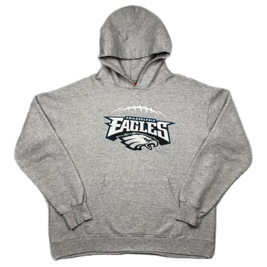 Vintage 90s/Y2K Philadelphia Eagles Football NFC East NFL Graphic Hoodie Sweatshirt Pullover Size Large/XL 