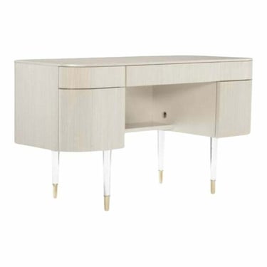 Caracole Modern Gray Fluted Lady Love Writing Desk/Vanity