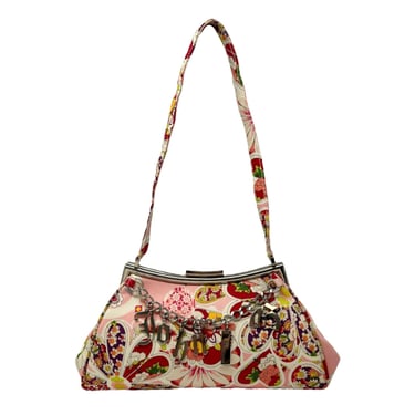 Galliano Mini Charm Floral Bag